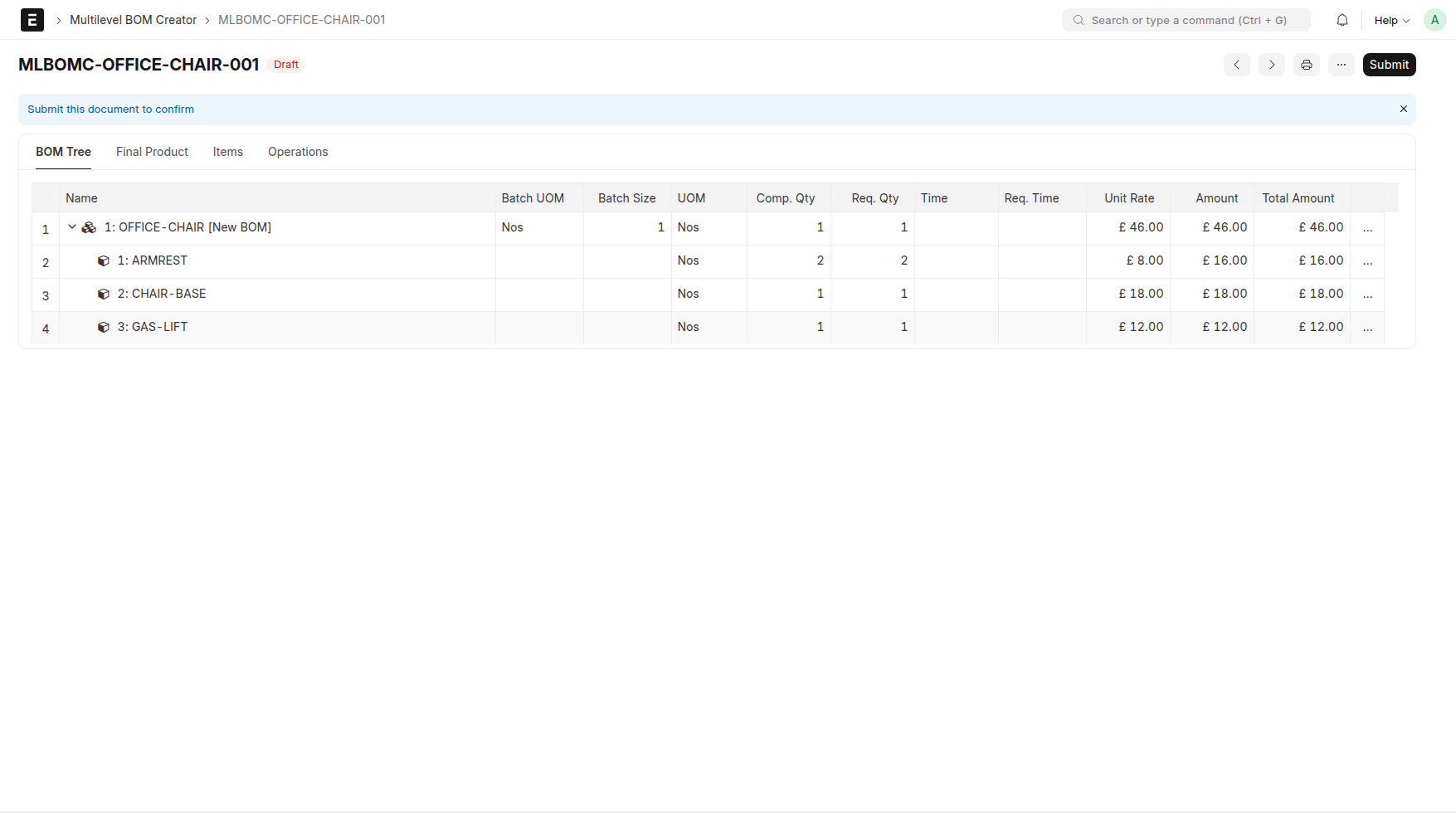 Direct items completed