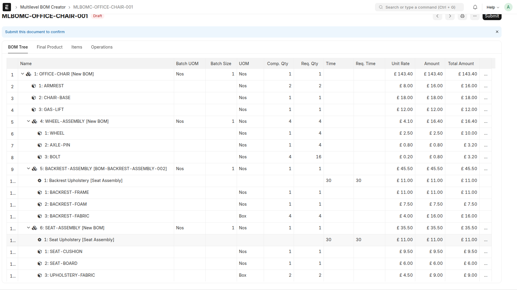 First operation added